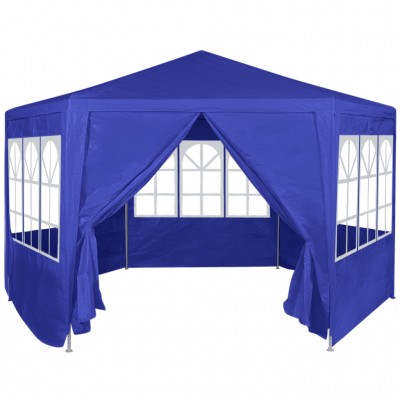 Outdoor Tent Gazebo Marquee with 6 Side Walls 6.6'x6.6' - Blue   